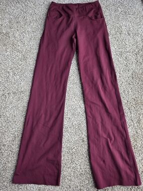 Women's Burgundy Flare Leggings